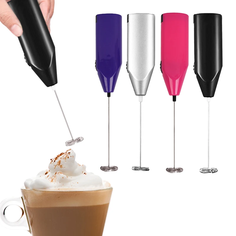 Electric Milk Frother Kitchen Drink Foamer Whisk Mixer Stirrer Coffee Cappuccino Creamer Whisk Frothy Blend Whisker Egg Beater