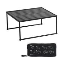 portable camping aluminum alloy table multifunctional outdoor folding picnic fishing barbecue mini table with storage bag