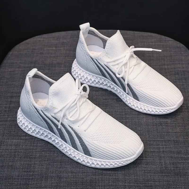 

Sneakers Shoes 2022 Fashion Lace Up Platform Women's Shoes Summer Plus Size 43 Flat Mesh Sports Shoes Woman Vulcanize Shoes