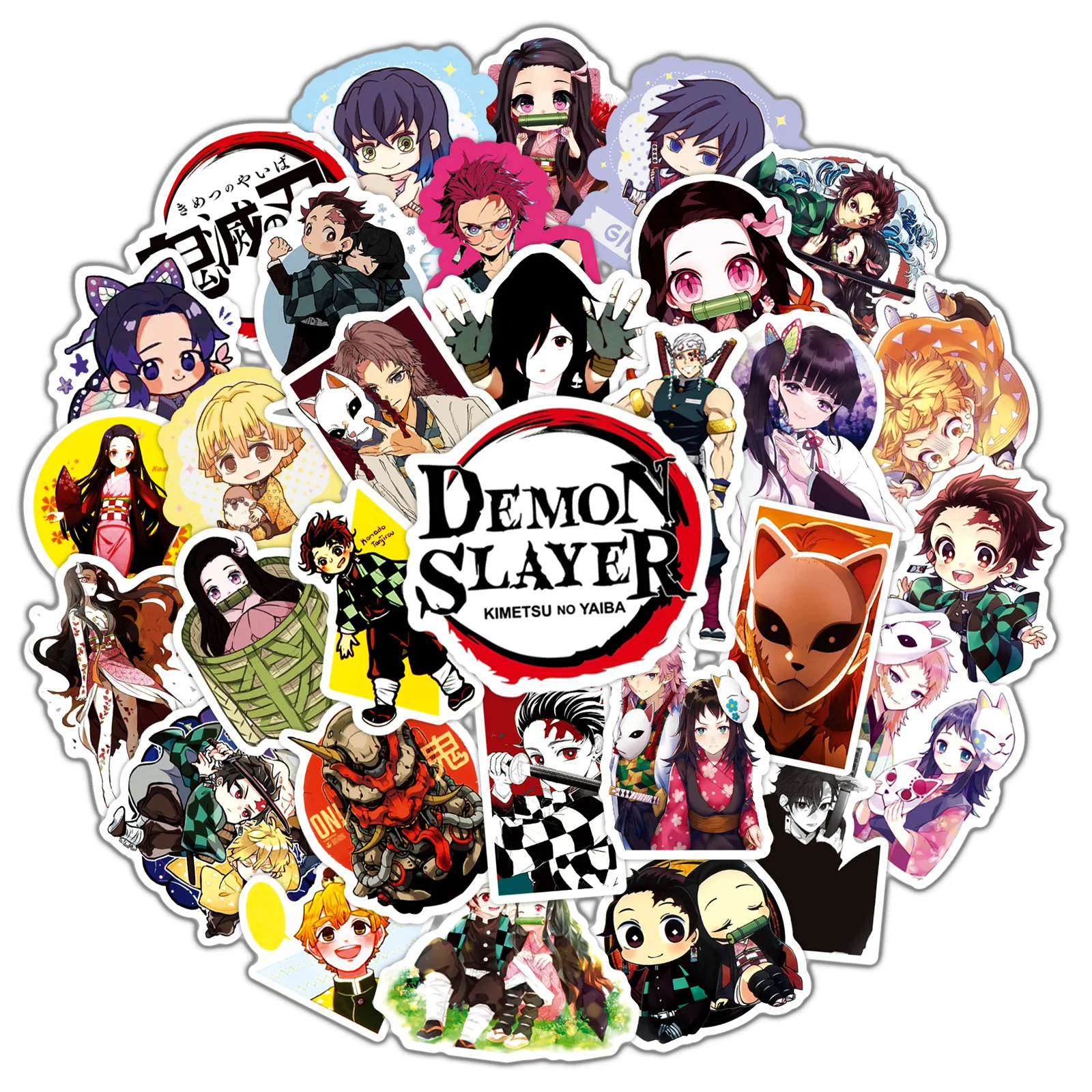 

10/50Pcs Anime Demon Slayer Kimetsu No Yaiba Mugen Ressha Hen Stickers Decals Skateboard Sticker for Laptop Motorcycle Luggage