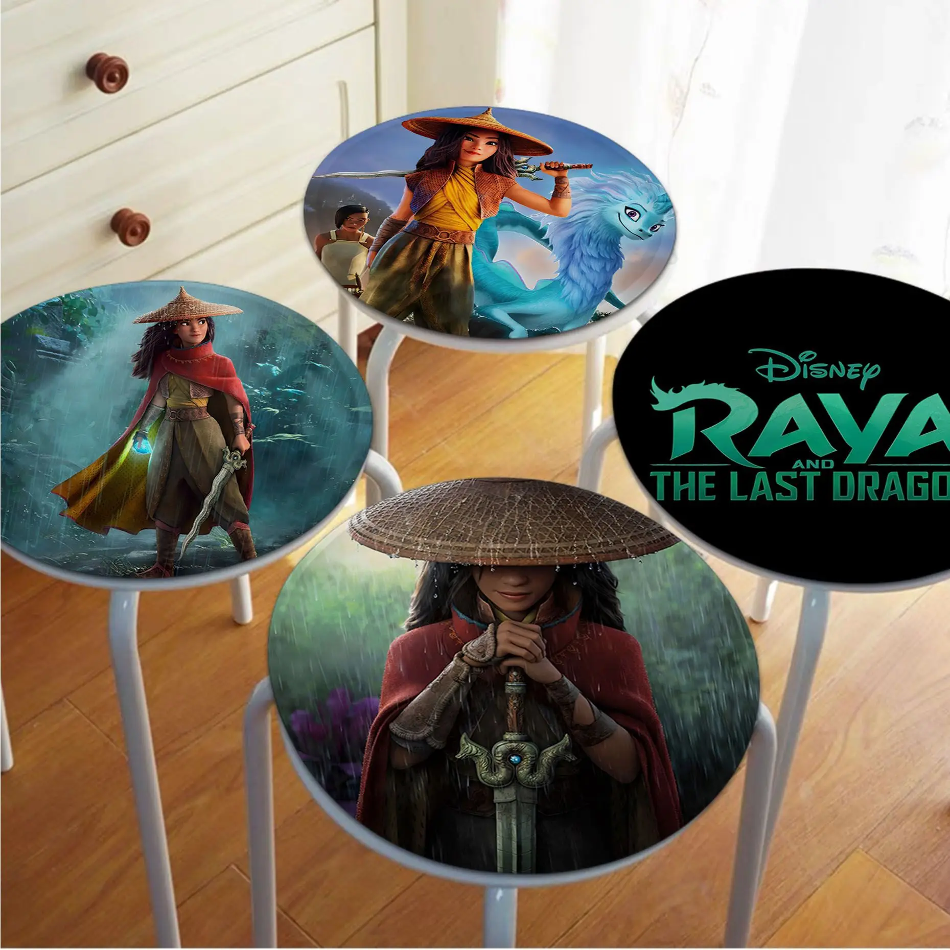 

Disney Raya And The Last Dragon Simplicity Dining Chair Cushion Circular Decoration Seat For Office Desk Cushions Home Decor