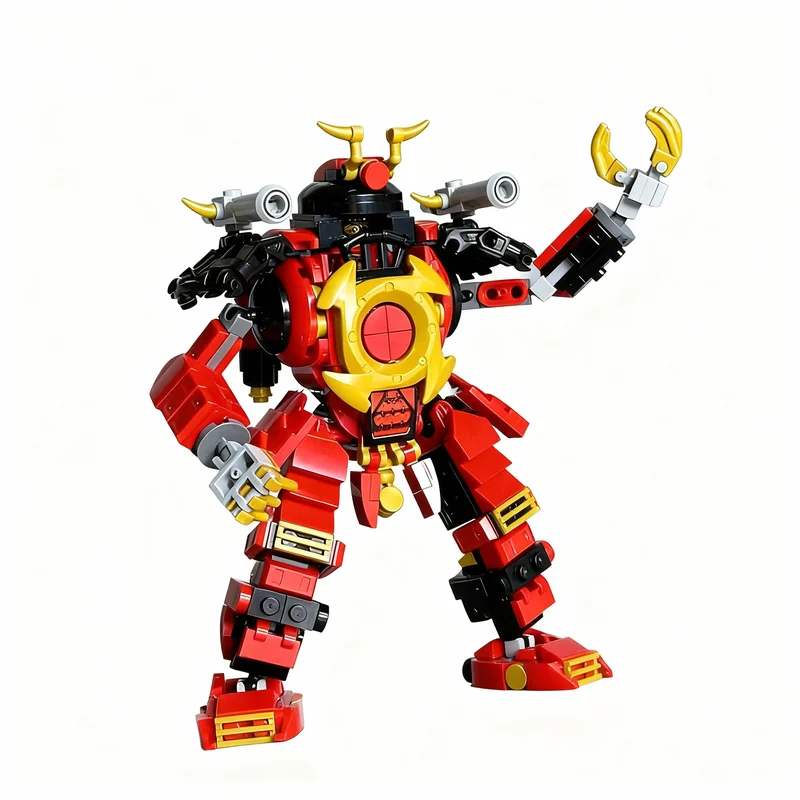 Фото Набор для сборки модели MOC Samurai X Mech Ninja Adventure из 407 деталей: Продвинутый конструктор, премиум-качество, детализированная модель, развивающая игрушка-головоломка, подарок №3