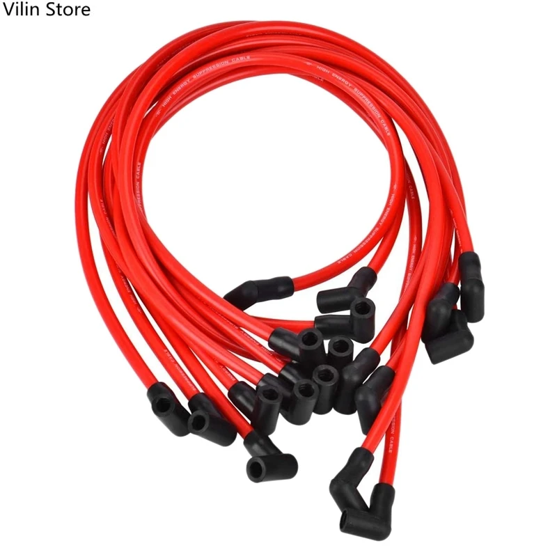 Набор свечей зажигания 10,5 мм, SP10-390-1010 высокопроизводительный провод зажигания для Chevrolet AM General Isuzu HEI SBC BBC 350