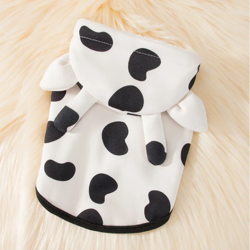Dog Clothes Giraffe Suit Cow Clothings Pet Clothing Dot Printing Warm Thicken Autumn Winter Fashion Yellow Mascotas Cute Animaux