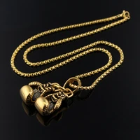 goldsilver plated fashion mini boxing glove necklace boxing jewelry cool charm pendant for men boys gift choker