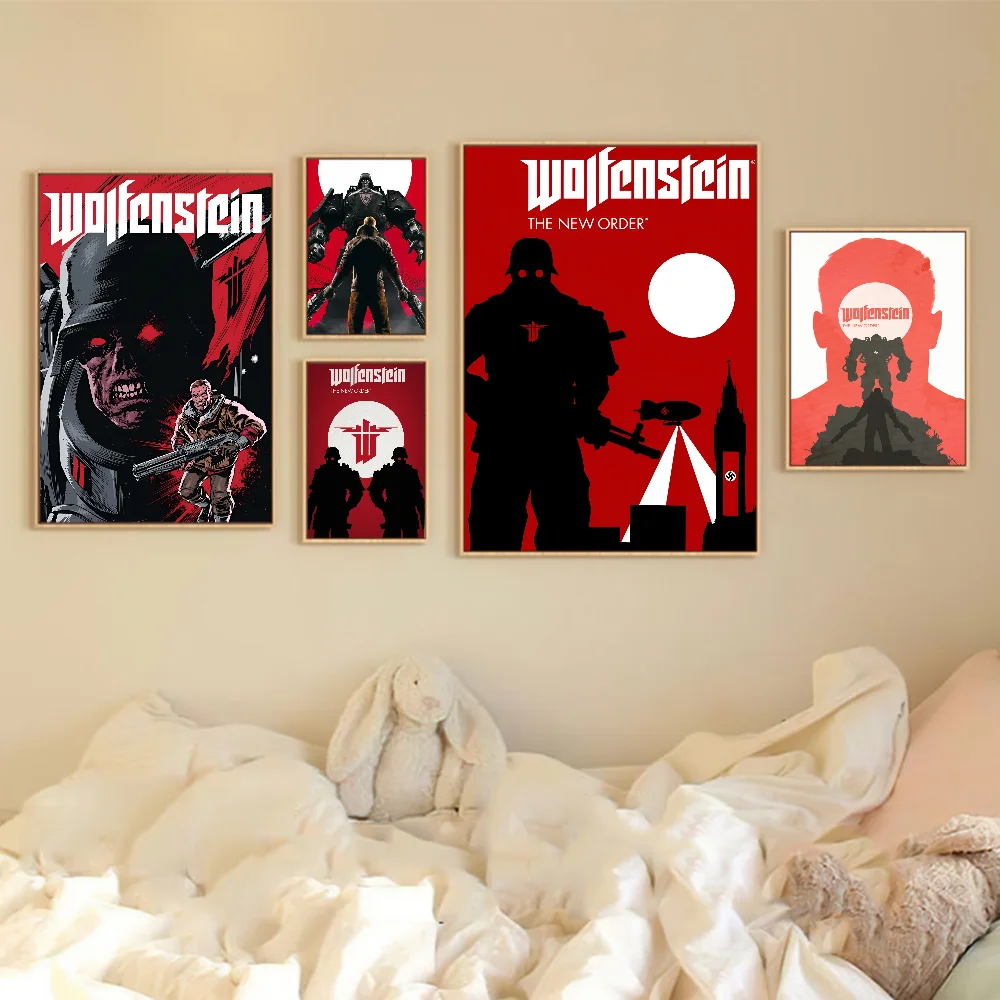 Wolfenstein Аниме Видеоигра DIY Наклейка HD Качество Ретро Ностальгический Современный