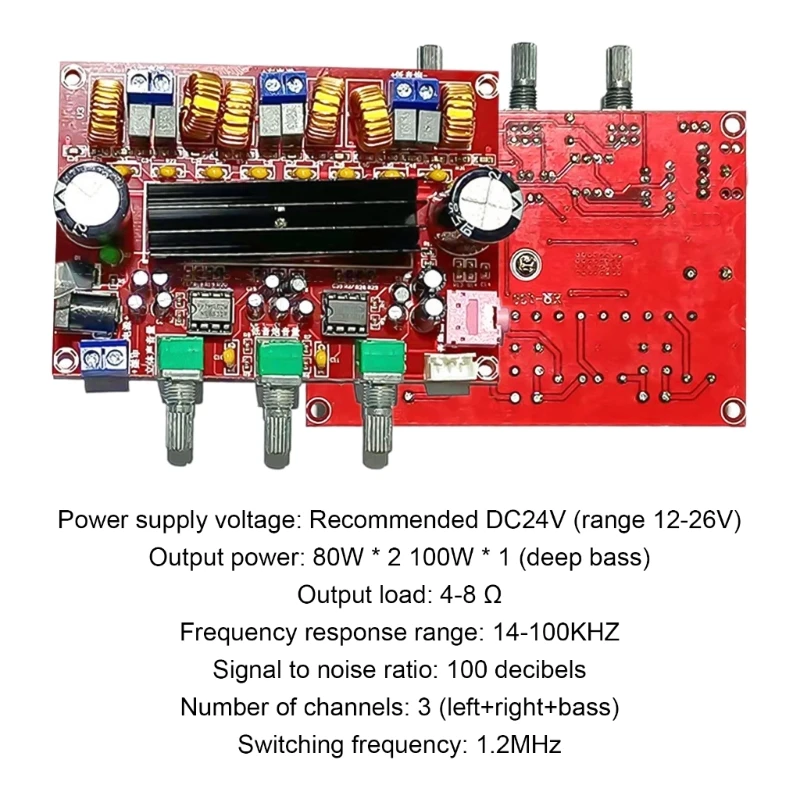 XH-M139 2.1 Плата цифрового усилителя мощности TPA3116D2 2X50 Вт + 100 12 В-24 В Мощный