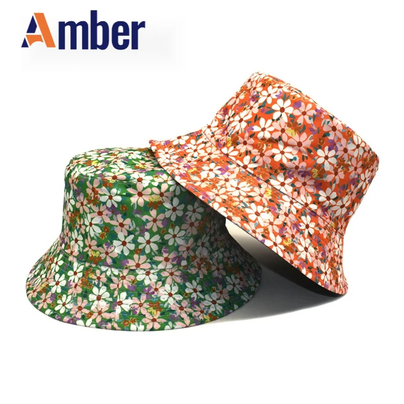 Панама с янтарным цветком для мужчин и женщин двусторонняя пляжная шапка