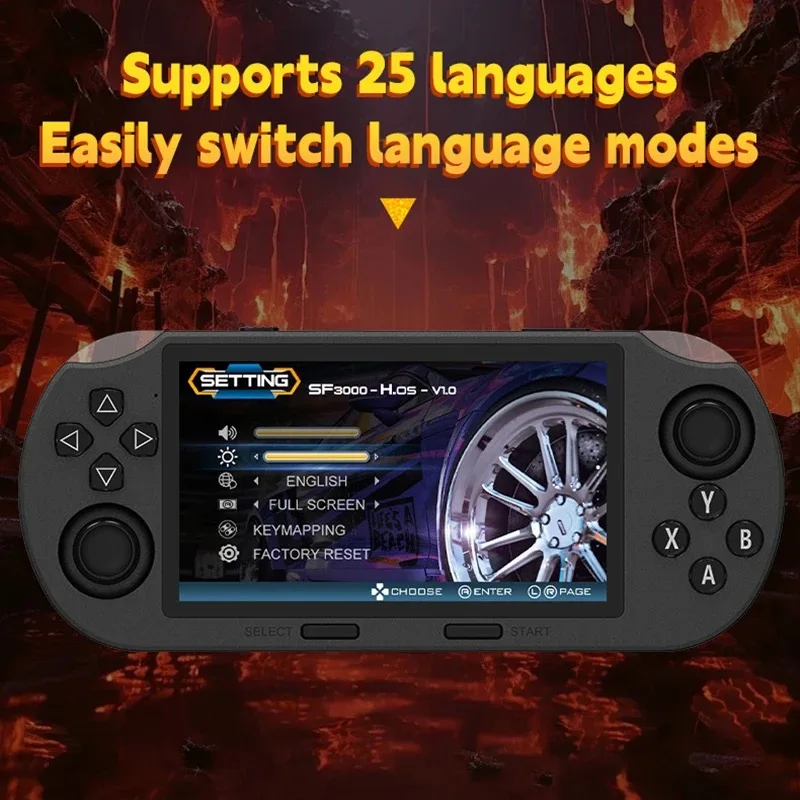 Игровая консоль SF3000 4 5-дюймовый портативный игровой плеер 64G 20000 ретро-игры