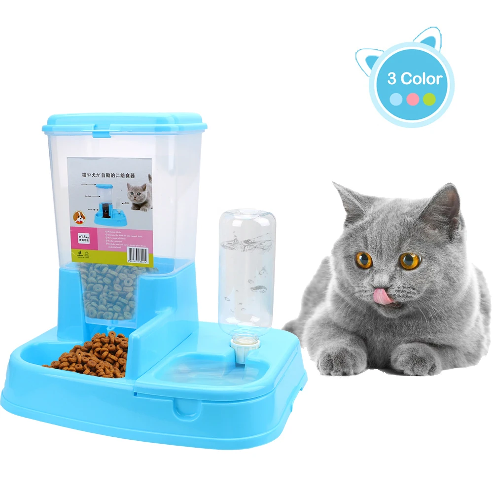 

Large Capacity Dispenser 1 Set Pet Automatic Feeder Dog Cat Drinking Bowl For Dog Water Drinking Cat Feeding Pet Products