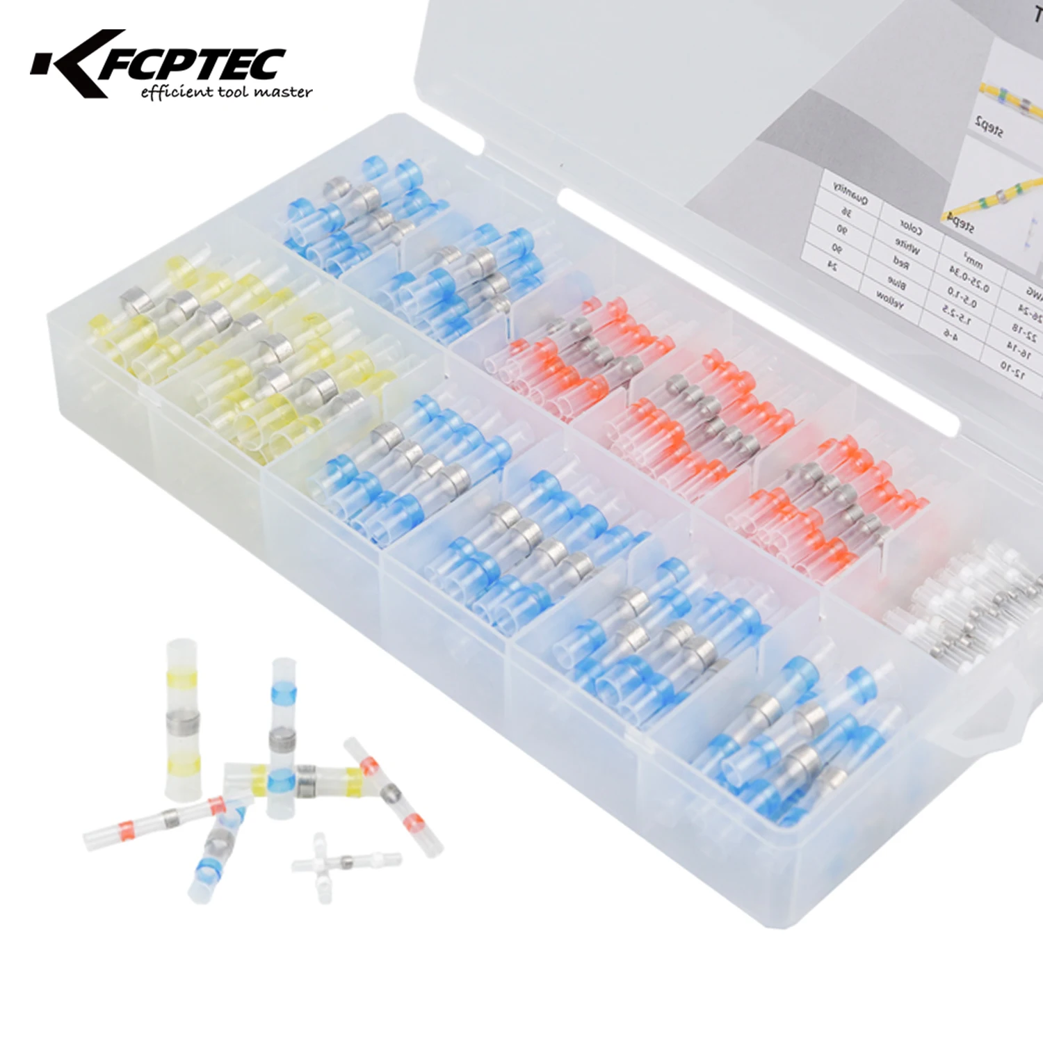 

Solder Seal Wire Connectors Kit Heat Shrinkable Cable Connectors Waterproof Insulated Shrink Terminals Marine Wire Sleeves Tube