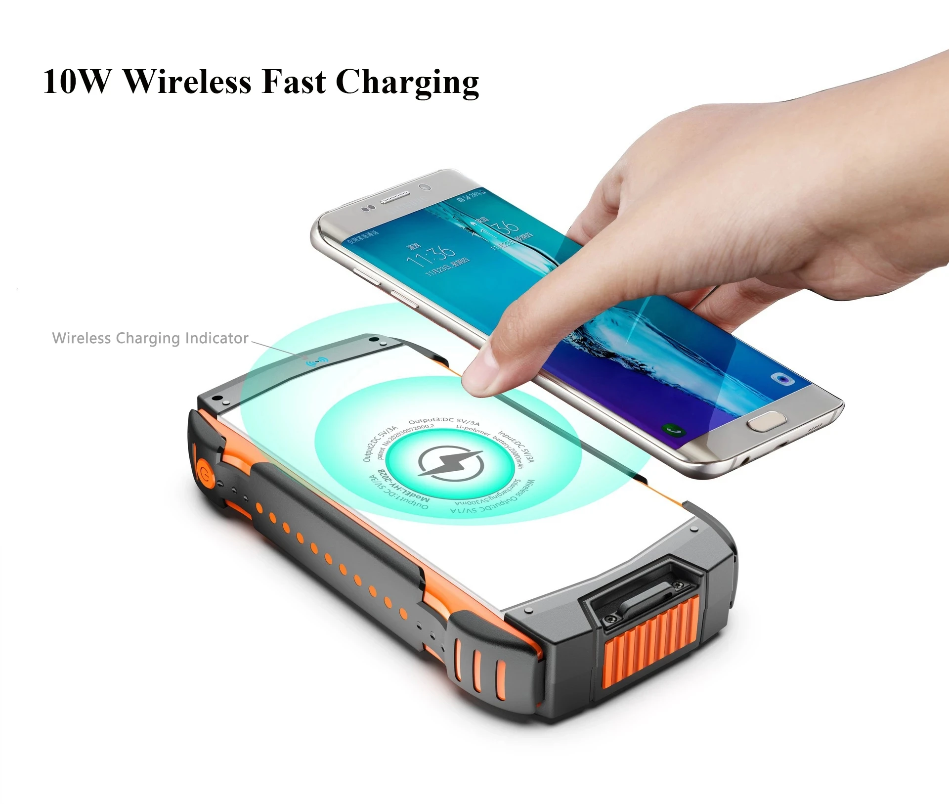 Solar Power Bank Waterproof 100000mAh Charger USB Ports External Powerbank for Xiaomi 5S Smartphone with LED Light |