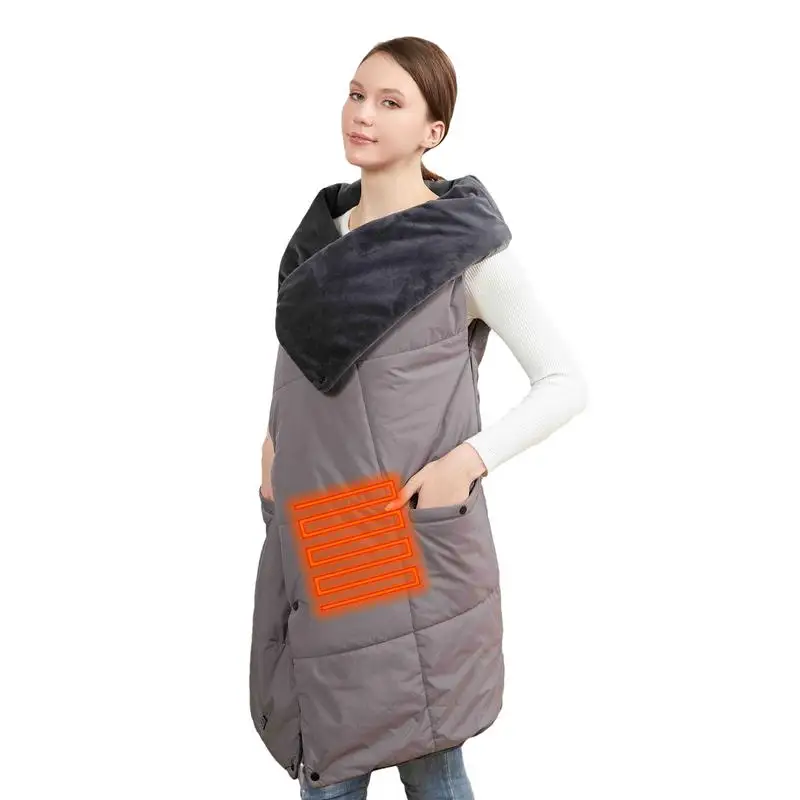 

USB Heated Blanket Rechargeable Down Filled Cotton Electric Blanket Cold Weather Beddings For Business Trips Working Learning