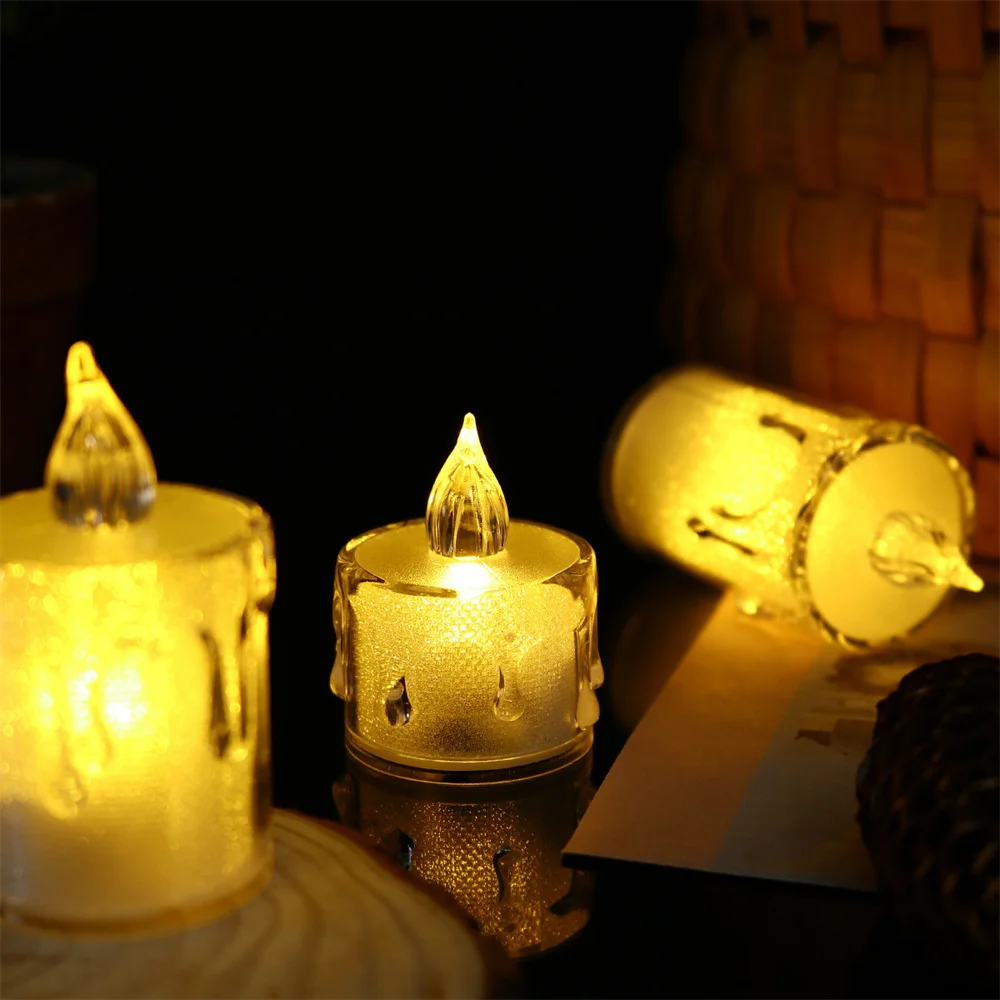 

Portable Led Electronics Fashion Candle Korean Style Ornaments Durable Tear Tea Wax Beautiful Night Light Household Practical
