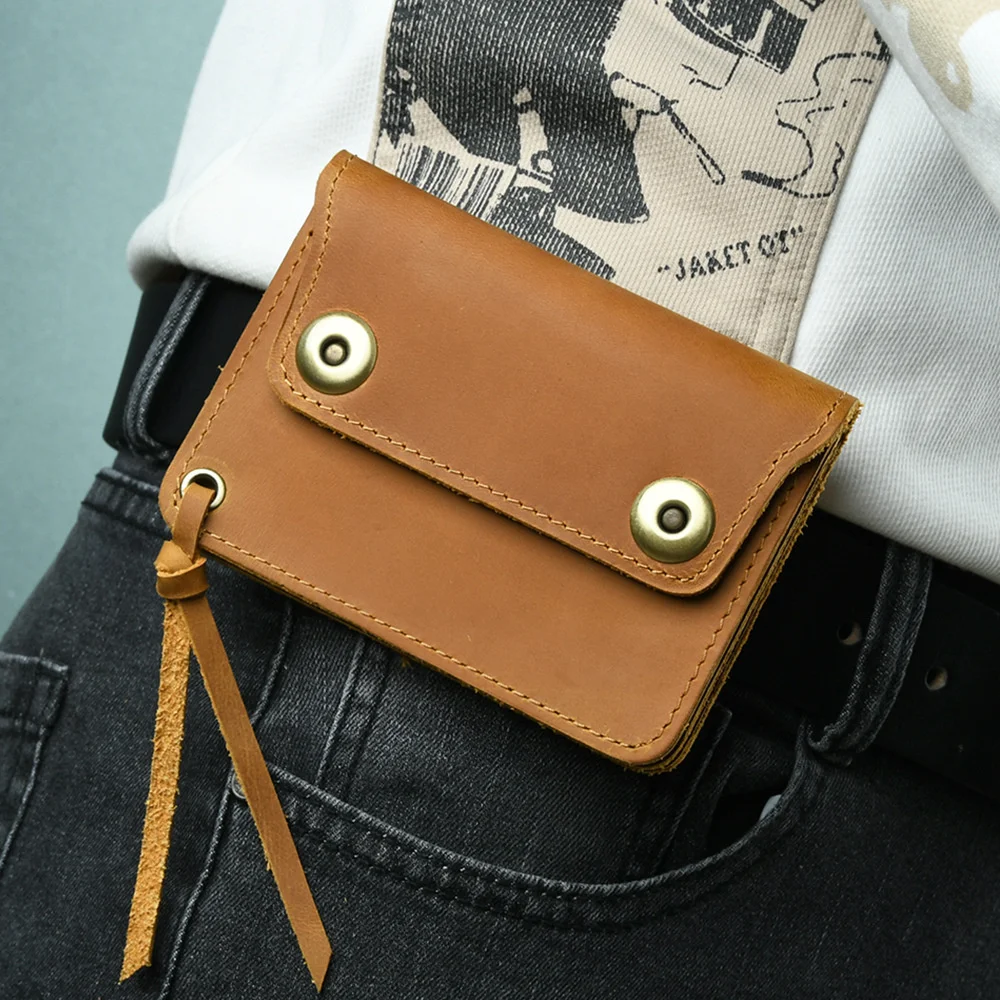 Сумка на пояс из натуральной кожи Крейзи Хорс с петлей