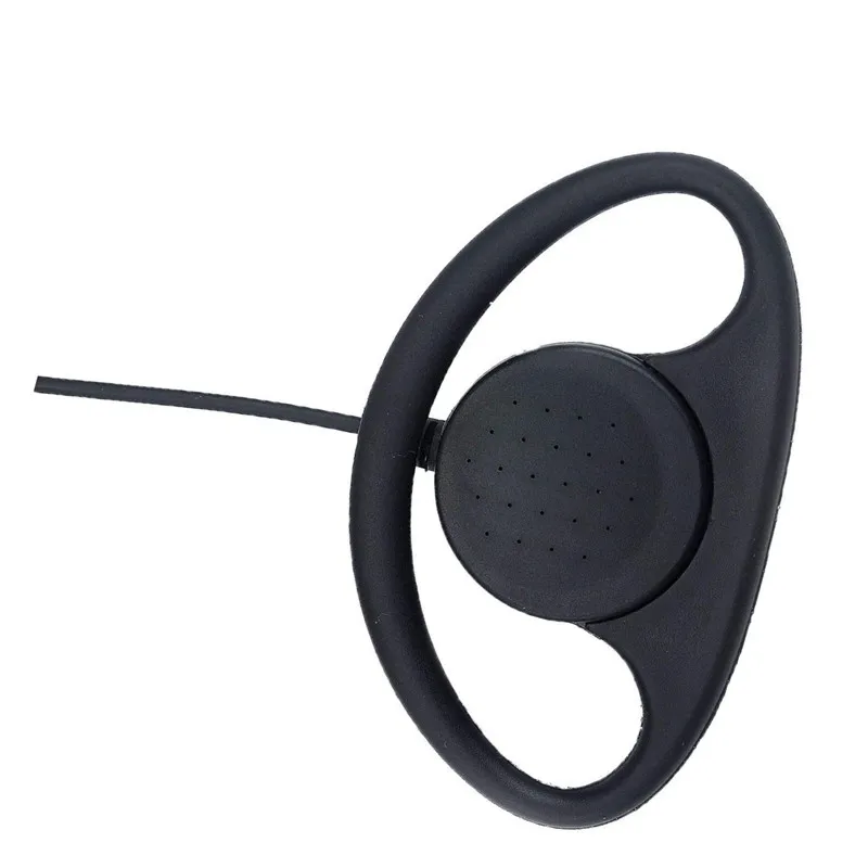 2 Pin D Shape Security Clip-Ear Earphone Headset for Retevis Kenwood PUXING BF UV5R UV82 888S H777 Radio with PTT MIC (2 Pack)