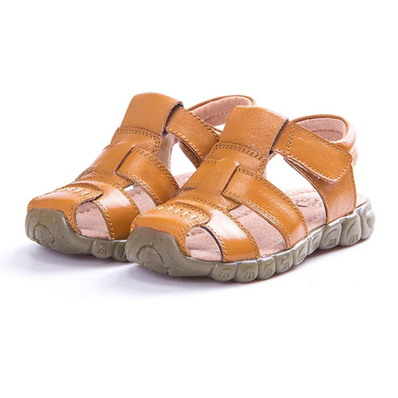 

Сандалии детские из натуральной кожи, с открытым носком, пляжные