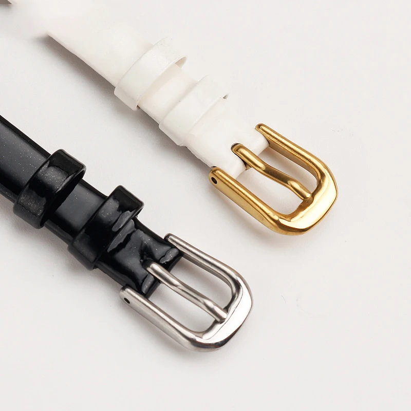 Часы женские ультратонкие из воловьей кожи глянцевые универсальные маленькие