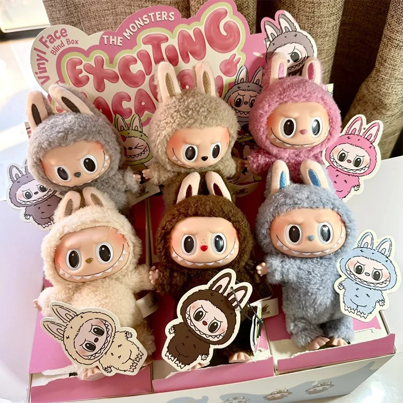 Подлинная слепая коробка Labubu Heartbeat Macaron эмаль серия для лица модная игра милая
