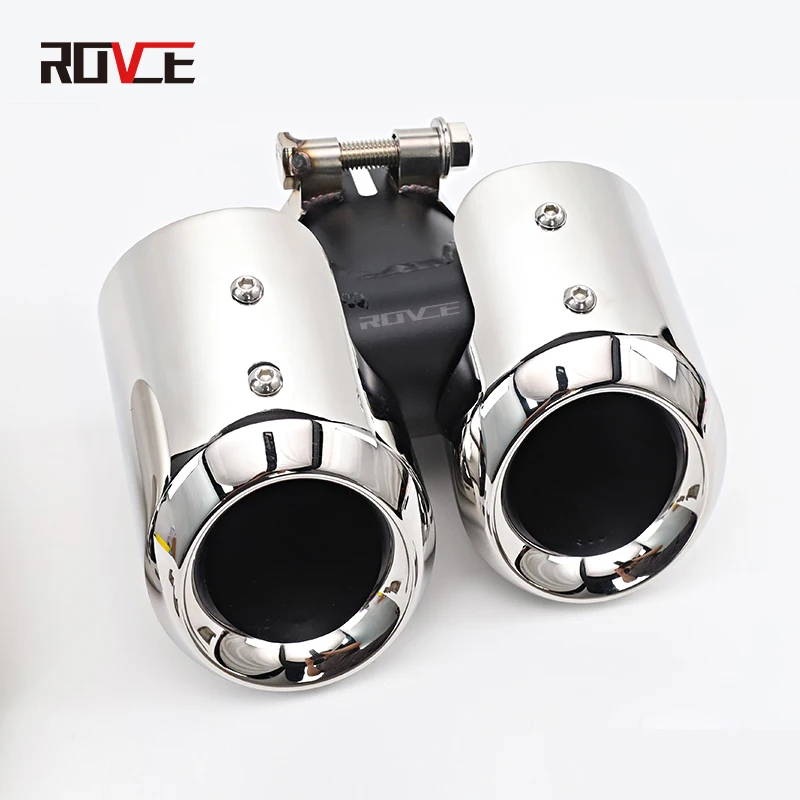 Глушитель выхлопной трубы ROVCE из нержавеющей стали четырехсторонний глушитель