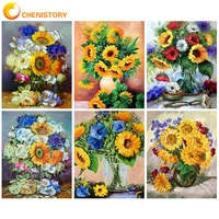 chenistory diy painting by numbers 60x75cm flower scenery oil coloring by numbers home decor frameless digital painting on canva