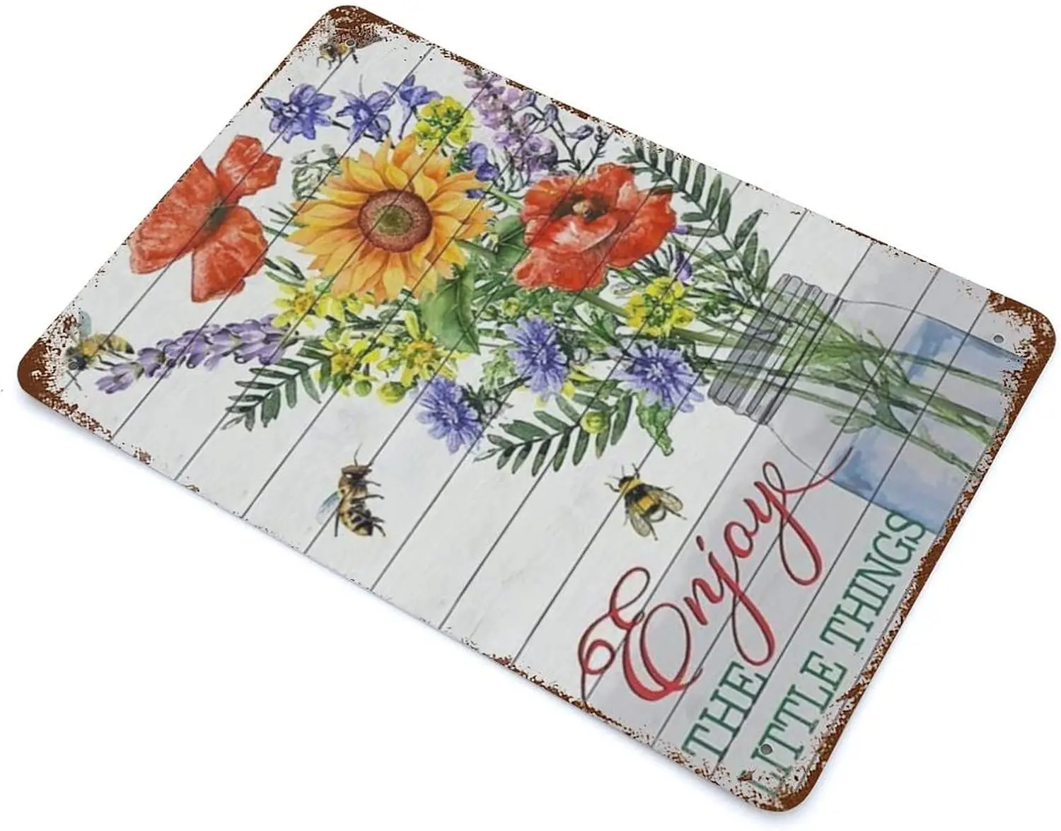 Наслаждайтесь мелкими вещами пчелами и смешанными цветами растениями античный