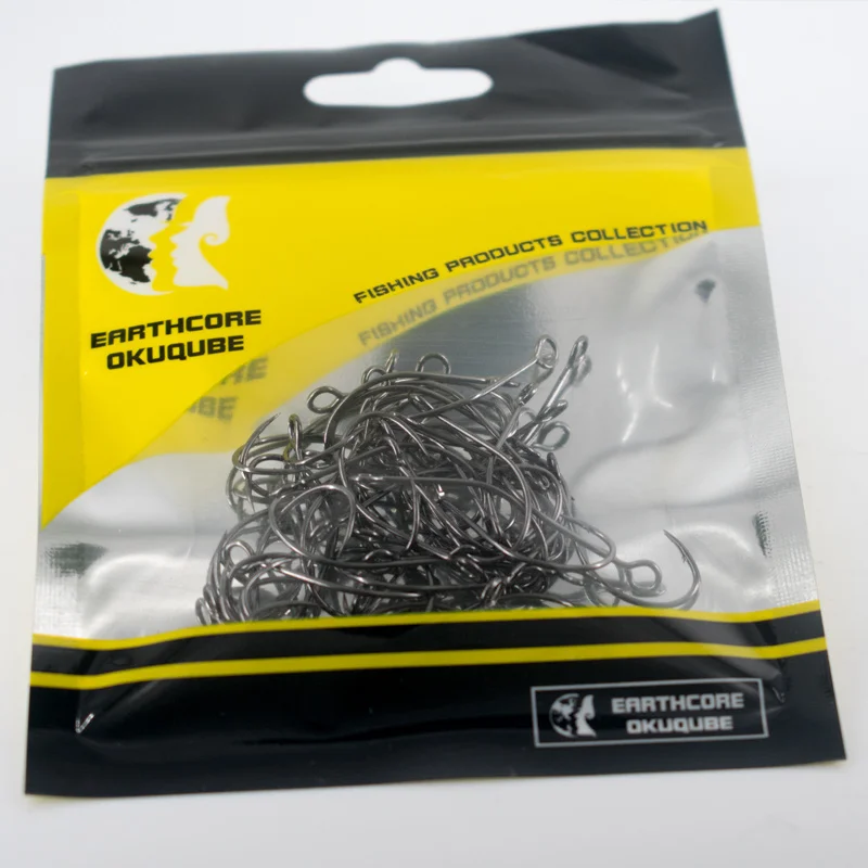 Высококачественный рыболовный крючок 50 шт./лот большой круглый с зазубриной