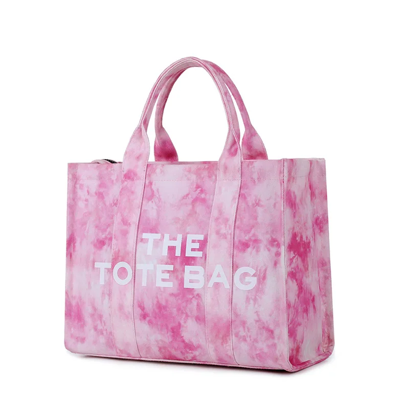 

Fashion Versatile Tote Bag 2023 Autumn New Letter Canvas Shoulder Bag Simple Tie Dyed Commuter Crossbody Bag Women Handbags