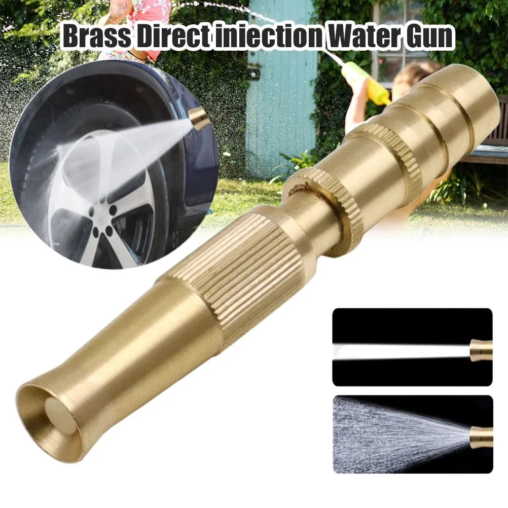

High Pressure Washer Shower Car Wash Water Gun Household Brush Car Watering Nozzle In-line Type Copper