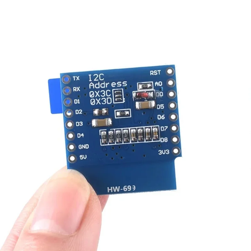 Фото 0,66-дюймовый OLED-дисплейный модуль для WEMOS D1 MINI ESP32, AVR, STM32, 64x48, 0,66-дюймовый ЖК-экран IIC I2C OLED №2