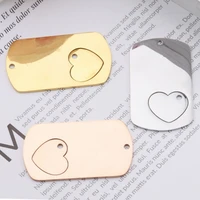 new 10pairs hollow heart charms mirror polish stainless steel charms for diy making necklace bracelets key chain jewelry