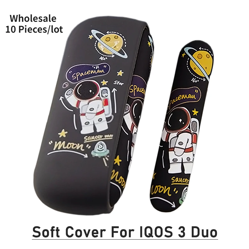 

Wholesale 10 Pieces/lot Patterns Soft Silicone Protection Side Cover Case for Iqos 3 duo Shell Cover for IQOS 3.0 Duo