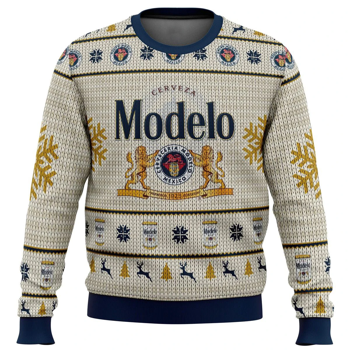

2023 Modelo Especial Beer Ugly Christmas Sweater Gift Santa Claus Pullover Men 3D Sweatshirt And Top Autumn And Winter Clothi