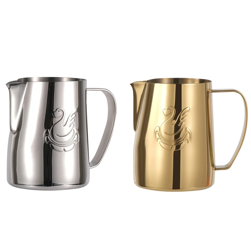 

AFBC 600Ml Stainless Steel Coffee Pitcher Milk Frothing Cup Cream Frother Jug Maker Espresso Latte Art Stencil For Bar Home