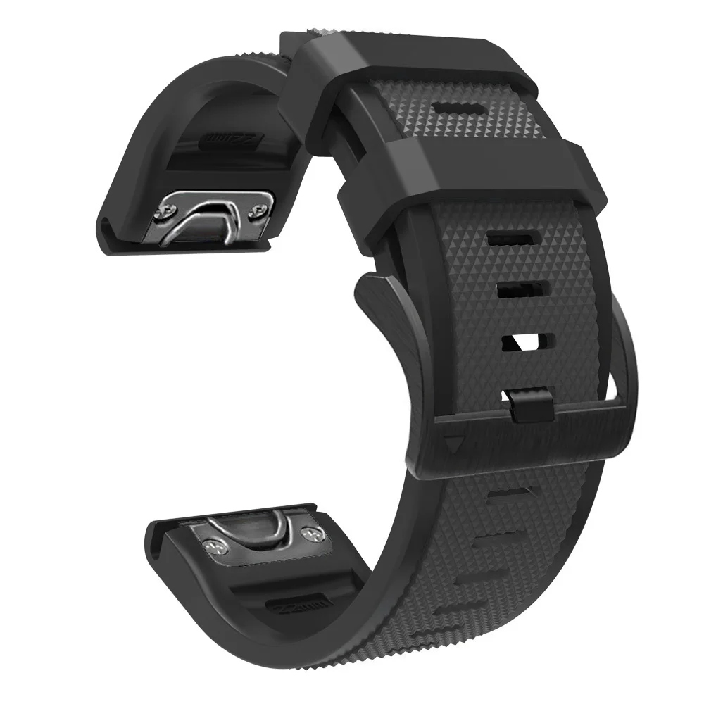 Фото Спортивный модный силиконовый ремешок 26 мм для Garmin Fenix 6X Pro 5X Plus 3 3HR, быстросъемные браслеты Easy Fit Correa №4