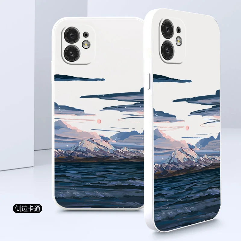 

Painting Phone Case for iPhone 13 13Pro 12 12Pro 11 Pro X XS Max XR 7 8 Plus SE Kawaii Anti-Fall Soft Protective Covers