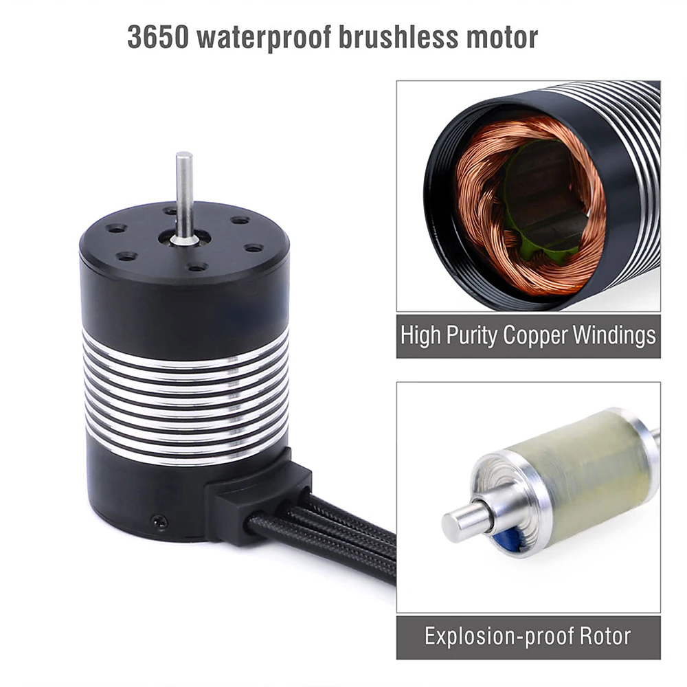 

EP Waterproof Motor 3650 2300KV 3100KV 3500KV 4300KV 5900KV 5200KV 7700KV Brushless Motor for 1/10 Tamiya Drift Racing RC Car