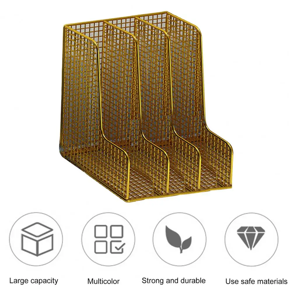 

Vertical File Organizer Rust-resistant Desk File Organizer Easy Access Mesh Desk File Organizer Sorter Office Storage