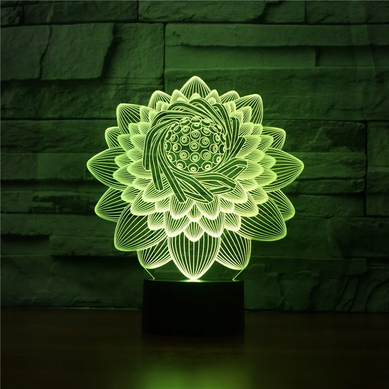 

Nighdn Lotus Flower 3D Lamp LED Night Light for Bedroom Decoration Gift Atmosphere Nightlight 7 Color Changing USB Table Lamp