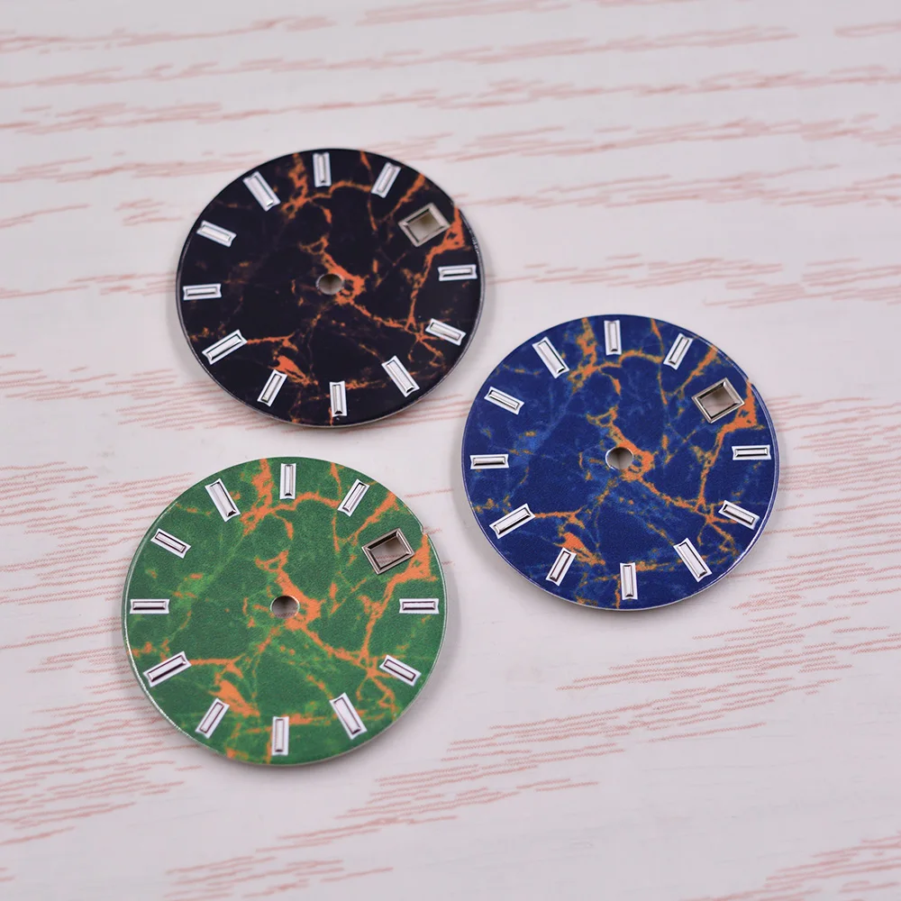 

Циферблат для часов 29,1 мм, черный, синий, зеленый циферблат для часов NH35 NH35A NH36 NH36A