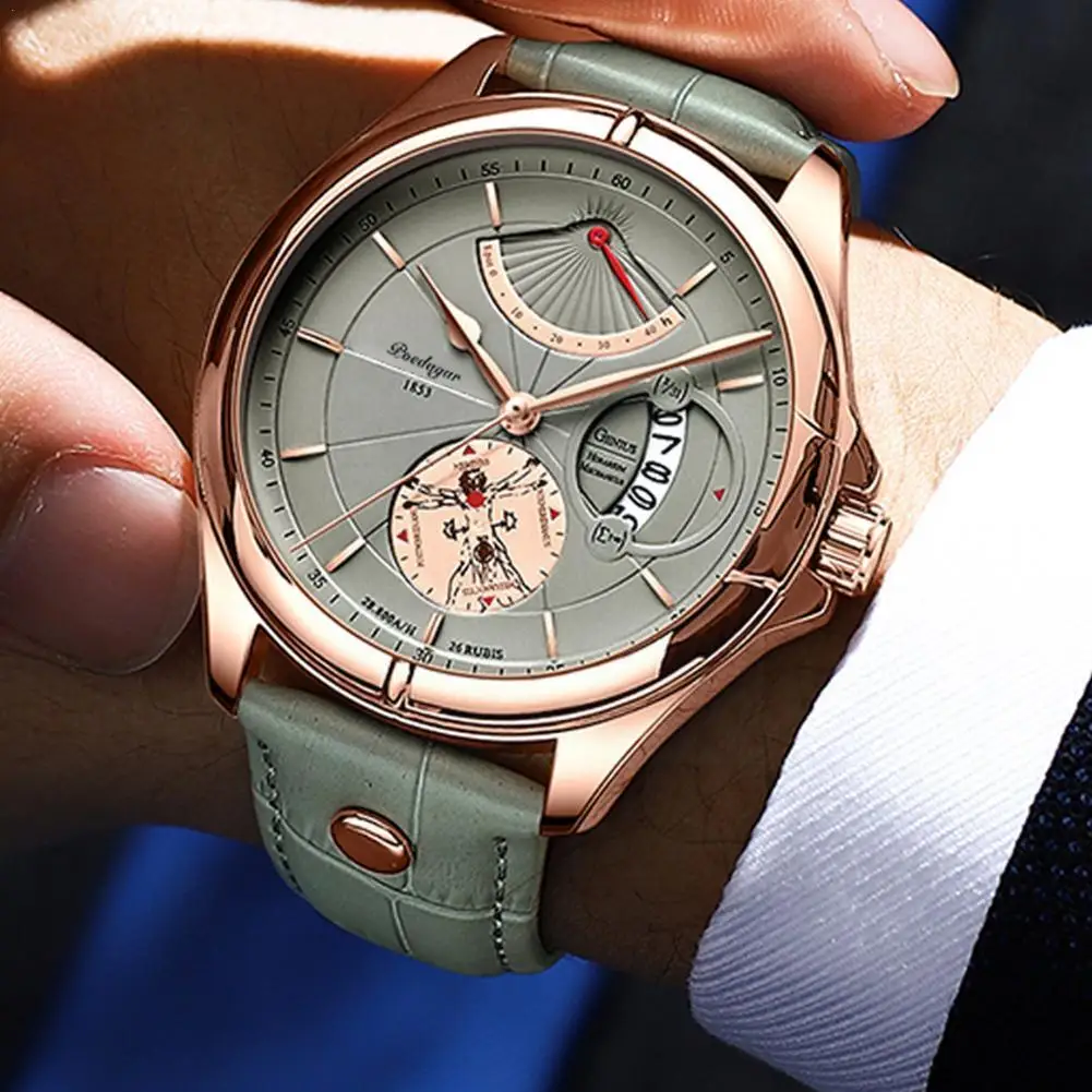 

Men's Quartz Watch Fashion Top Luxury Sports Dark Date Glow In Brand Watch Watch New Leather Men's The Quartz Men's E1m5