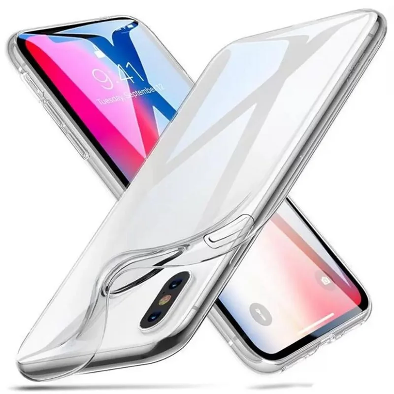 100pcs/lot Ultra-Thin Soft Transparent Clear Case Cover For iPhone 11 12 13 Pro Max 6 7 8 plus XS X XR TPU Silicone Phone Cases