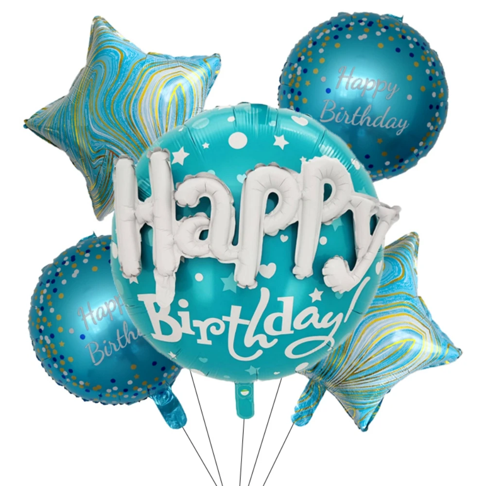 

Набор из 5 фольгированных сердечных шаров для дня рождения