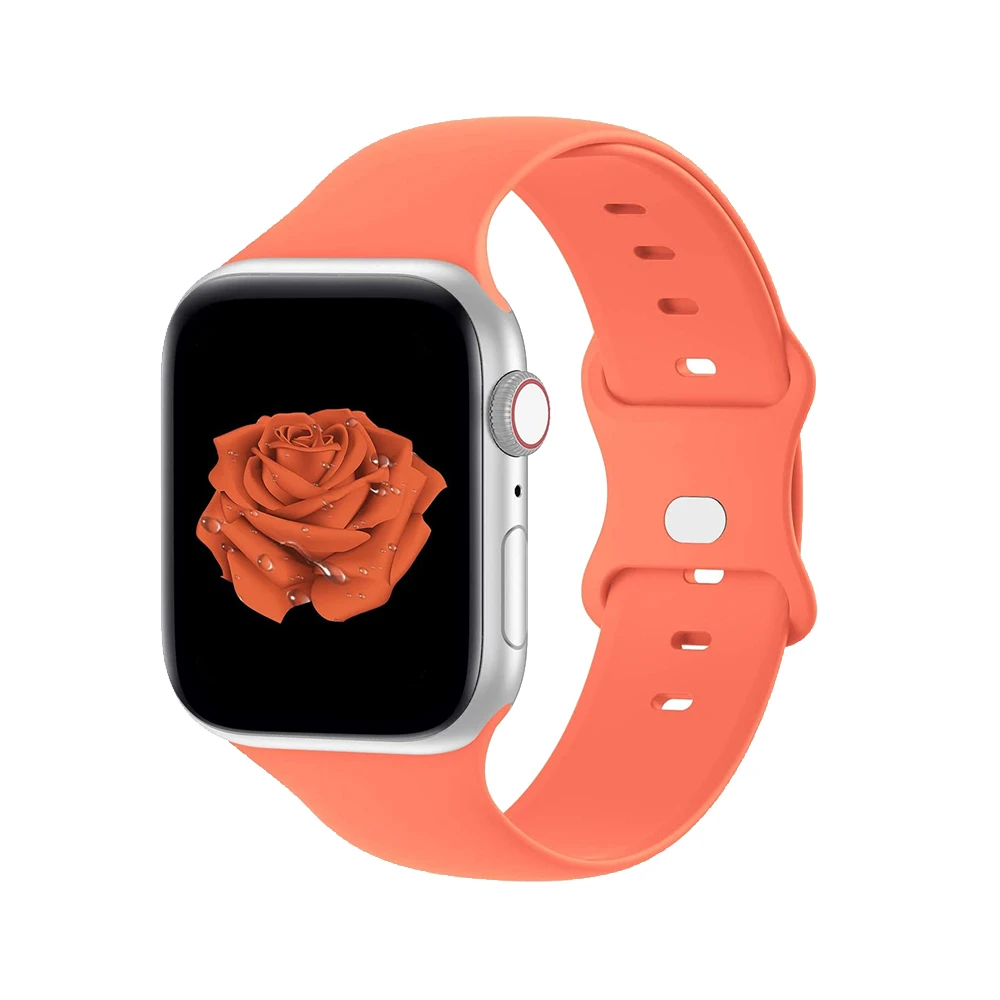 

Silicone Strap For iWatch Band 40mm 44mm 45mm 41mm 38mm 42mm Watch Band Bracelet iWatch Serie 3 4 5 6 SE 7 Strap iwatch Series 7