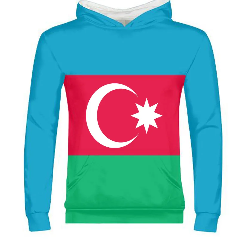 

Футболки с надписью на заказ для мальчиков, рубашка с флагом с именем и номером, на молнии, с изображением азербайджанской нации
