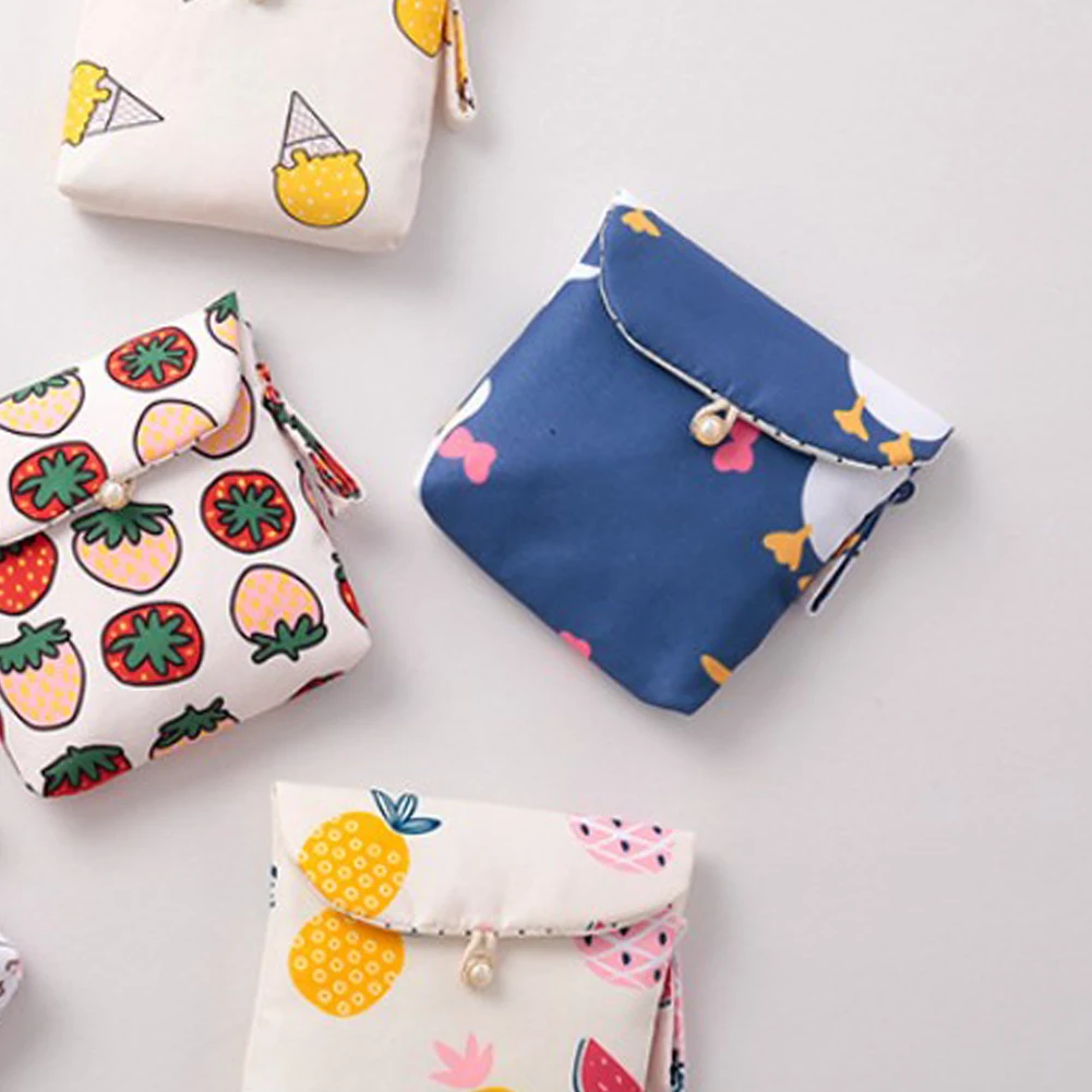 

Sanitary Pad Pouch Tampon Storage Bag Women Napkin Cosmetic Bags Organizer Ladies Makeup Bag Girls Tampon Holder Organizer