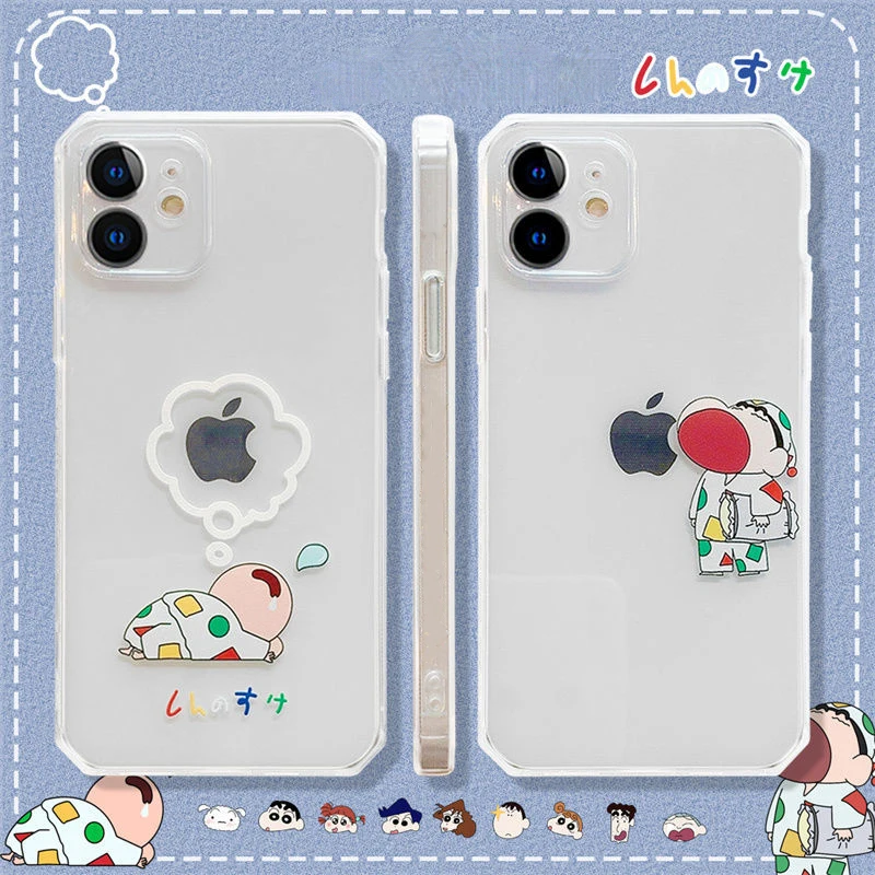 

Crayon Shin-chan Luxury Funda Phone Case For iPhone 11 13 12 Pro Max 12 13 Mini X XR XS MAX SE 2020 7 8 6s Plus TransparentShell