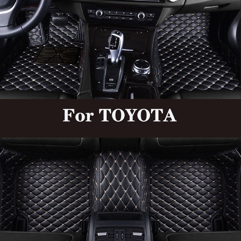 

Full Surround Custom Leather Car Floor Mat For TOYOTA Highlander(5seat) Harrier Tundra Tacoma Supra Sai 86 Yaris Car Accessories