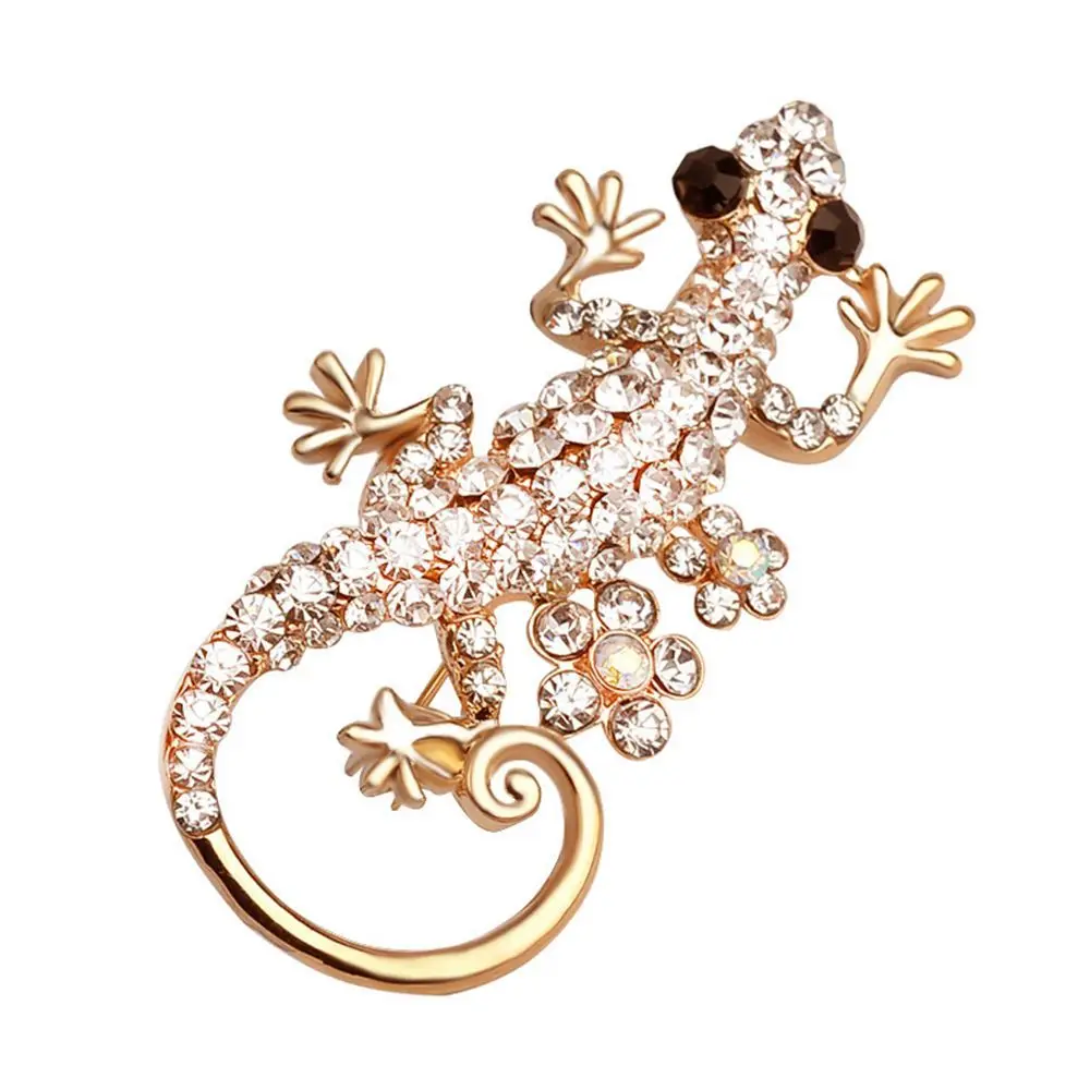 

1Pc Rhinestone Delicate Brooch Gifts Metal Animal Shape Lapel Suit Pin Garment Accessories Fashion Jewelry Brooch