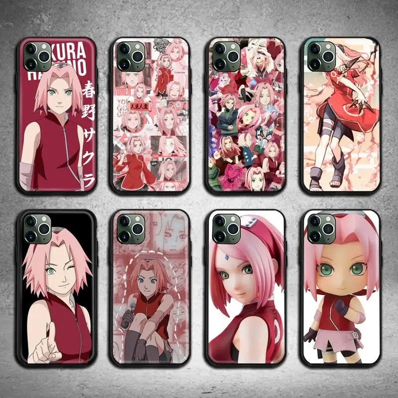 

Naruto Sakura Phone Case For iphone 13 12 11 Pro Max Mini XS Max 8 7 6 6S Plus X 5S SE 2020 XR cover